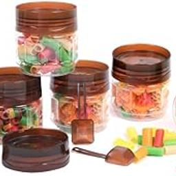 VRISTO 100ml Airtight & Leak-Proof Plastic Container/Dibba Set for Spices and Grocery – Set of 6, Small Spice Storage Container Boxes and Kitchen Dibba Set for pantry organizer-8