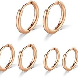 Surgical Stainless Steel Hoop Earrings 8mm/10mm/12mm Small Huggie Hoop Earrings for Women and Men-image-49