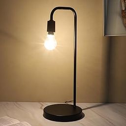 tu casa Black Metal Table Lamp for Home Decoration, Bedroom, Living Room, Lounge, Office, Festival Gifting, Study Table Height - 17" / No Blub-12