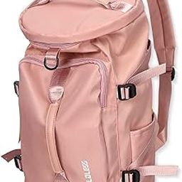 Backpacks Rucksack Travel Duffle Bag Luggage Bags with Shoes Compartment (Peach)-image-37