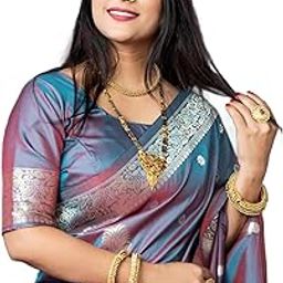 Womens Kanjivaram Banarasi Silk Saree Patola saree with Unstitched blouse piece-picture-47