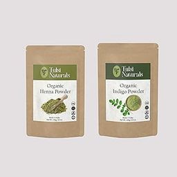 Tulsi Naturals Organic Henna & Indigo Powder Combo – 100% Pure, Chemical‑Free Hair Dye & Conditioning Pack - (2X100gm)-image-10