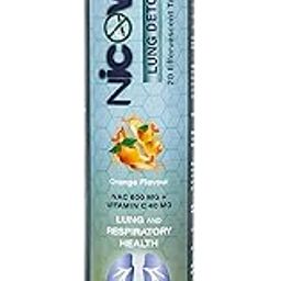 Nicover Lung Detox Effervescent Tablets | NAC 600mg & Vitamin C | Supports Respiratory Health, Lung Cleansing & Mucus Relief | Orange Flavor | Pack of 20-11