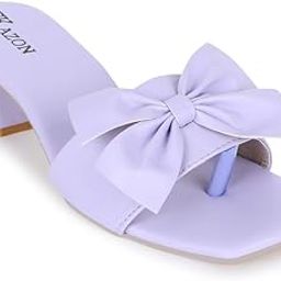 Trendy Women's Leather Heels – Slip-On Block Sandals – FK_516_PURPLE HEEL_P1-image-3