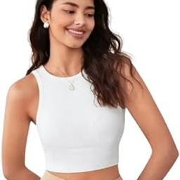 Reshma Collection Butterfly Design Printed Round Neck Women Rib Top | Tank Top | Women Tops-White-image-3
