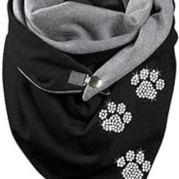 ™ Scarves Scarf Casual Retro Style Head Wrap Cotton Warm Cat paw | Scarves & Wraps | Womens Accessories-image-84