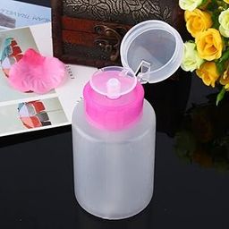 KNAFS COLLECTIONS®Push Down Empty Lockable Pump Dispenser Bottle for Nail Polish and Makeup Remover-Nail Polish Dispenser-Nail Polish Remover Pump (Pack of one)-26