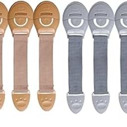 Kids Station Furniture Safety Locks for Kids, Pack of 4 Grey + 4 Beige, Made in India Child Safety, Locks for Drawers, Cabinets, Fridge, Cupboard Lock, Strong and Adhesive Safety Locks-image-68