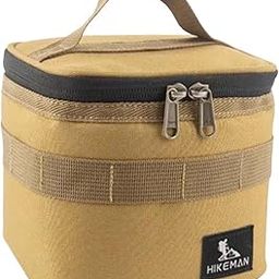Portable Condiments Box Handbag Travel Empty Camping Spice Jars Storage Bag Khaki-image-52
