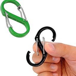 ONCRO® Lightweight Carabiner Clip Hooks S Shape Dual Quick Release Lock 2 inch Multipurpose 50 mm Keychain Spring Snap Backpack Buckle Connector Outdoor Camping Cycling Bike Hiking Fishing Keyring-image-91