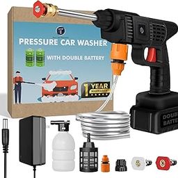 Cordless Portable Wireless Pressure Washer Gun | High Pressure Water Gun for Car Wash Bike Washing Cleaning | Adjustable Nozzle and Water Hose Pipe (1 Year Warranty)-picture-15