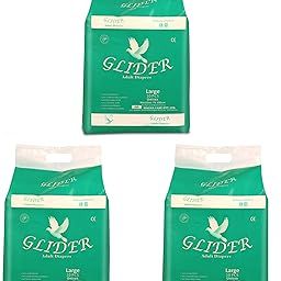 GLIDER Premium Unisex Adult Diaper Large, Waist Size 101-139Cm (40"-55"),High Absorbency, (Pack Of 3,30 Count) (Large)-image-60