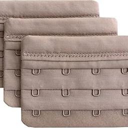 Women Pack of 3 Soft Comfortable 4 Hooks Bra Extender,2.4"x 3.0"-33