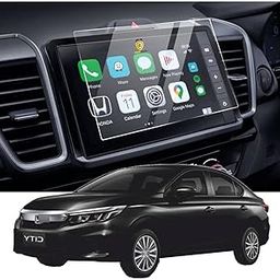 CAIDEN GUARDS Tempered Glass 9H Unbreakable Car Infotainment System Screen Protector Compatible For Honda City 2020 Facelift [Transparent]-32