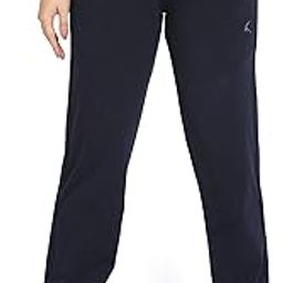Women's Cotton Lycra Relaxed Fit Mid Waist Side Pockets Full Length Track Pant-Flexi Plus-image-44