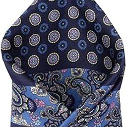 Men Navy Print Formal Pocket Square-picture-28