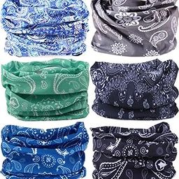 6Pcs. Paisley 1: Vancrown Headwear Head Wrap Sport Headband Sweatband 220 Patterns Magic Scarf 12Pcs & 6Pcs 12 In 1 By-image-23