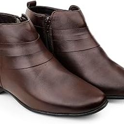 Men's 3.5 Inch Hidden Height Increasing Faux Leather Material, Casual Formal Slip-On Boot.-image-91