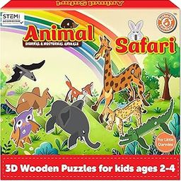 Butterfly Edufields 3D Wooden Animal Puzzles for Kids for Age 2-4 Girl & Boy | Birthday Gift for Ages 2,3,4 Years | Educational Toys for Kids 2,3,4 Years | DIY Craft Kit-image-83