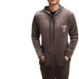 Women's Velvet Track Suit with Zipper, Warm Night Wear (IN, Alpha, XL, Regular, 5, Dark Brown)-image-83