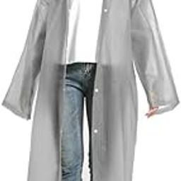EVA Waterproof Rain Coat Hooded Outdoor Water Resistant Suit Portable Men and Women_Grey,3XL-picture-44