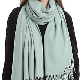 Women's Cashmere Wool Plain Solid Color Ultra Soft Stole/Scarf for Girls-image-47