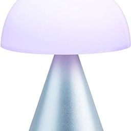 LEXON MINA M French-Designed Rechargeable Medium Portable LED Lamp | Push Activation Light | Up to 24h Battery Life | Water-Resistant | Dimming Function | Qi-Enabled Wireless Charging (Blue)-image-64