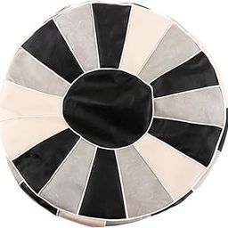 MYADDICTION Unstuffed Pouf Cover Foot Rest Cover Foot Stool for Entryway Bedside Bedroom Round-image-51