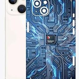 AtOdds - Compatible for iPhone 13 - Circuit Design Printed Mobile Back Screen Guard Protector (Coverage - Back+Camera+Sides)-image-110