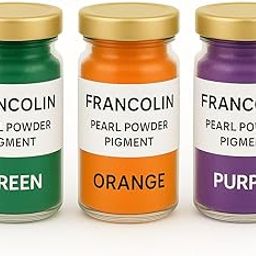 Francolin | Green, Orange & Purple | Mica/Pearl Powder Pigment | Non Toxic | Vibrant Metallic Glowing | for Soap, Epoxy Resin, Painting, Nail Art & Craft, Cosmetic, Slime | 20g*3-image-93