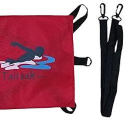 TAIRAAK Swim Parachute for Swimmers (Kids and Adult)-15 Inch, Red Color,Resistance Parachute for Training to Improve Speed,Stamina,Strength and Acceleration-14