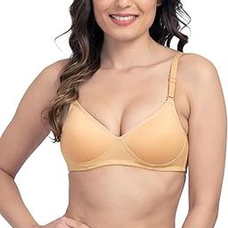 Medium Padded Cotton Rich Bra - Full Coverage, Seamless, Multiway Straps, Wirefree Everyday T-Shirt Bra-picture-1