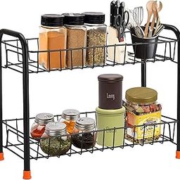 TechSrmaji 2-Tier Multipurpose Foldable Storage Rack, Shelf Shelves Stand Rack, Countertop Storage and Organizer, Heavy Duty Kitchen and Bathroom Rack, 2-Tier Trolley Container for Boxes (Pack of 1)-image-60