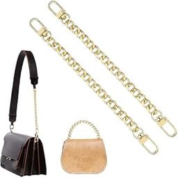 VIGHNESHWAR TRADERS 2PCS DIY Iron Flat Chain Strap Handbag Chains Purse Chain Straps Replacement Flat Chain Strap with Buckles Set Perfect for Metal Shoulder Cross Body Straps Purse Replacement-image-43