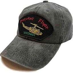 VetFriends.com Vietnam Veteran Frequent Flyer Huey Helicopter Vintage Grey Baseball Hat-image-14