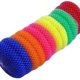 Bath Scrubber Sponge Pouf Body Scrubber| Bathing Round Loofah for Men and Women| Plastic Juna Loofah/Scrub | Set of 12 | Multicolour-9