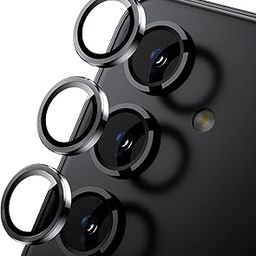 ZARALA Camera Lens Frame Glass Compatible with Samsung Galaxy S24 FE 5G Tempered Glass Aluminum Alloy Frame Individual Camera Lens Protector Cover (Samsung S24 FE 5G, Black)-image-19