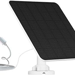 Solar Panel for Security Camera, 6W USB Solar Panel Compatible with DC 5V Rechargeable Battary Powered Surveillance Cam, Camera Solar Panel with Adjustable Security Wall Mount, 9.8ft Cable-image-73