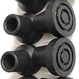 4 Leg Walking Stick Quad Cane Rubber Bush, Walking Stick Replacement Tips, Canal Stick Rubber Feet, Anti-Slip Rubber Cane, Durable Quad Cane Tips, Canal Quad Cane Feet 15mm, Set of 4pcs x 2. Black, PLEDGE.-27