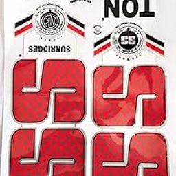 Math Cricket bat Sticker | 2d TBN Beast Hand Crafted Edition | English Willow | Dana Cricket Bat Sticker Red M-1
