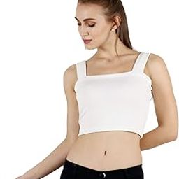 Solid Casual Sleeveless Regular-Fit Crop Tops for Women with Front Chain| Crop Tops for Women Stylish Western Summer Wear-34