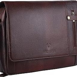 WildHorn Genuine Leather Laptop Messenger Bag for Men | Stylish Office Bag with a Padded Laptop Compartment & Adjustable Strap | Designed to Fit Laptops up to 14 Inches | Backed by a 1-Year Warranty-5