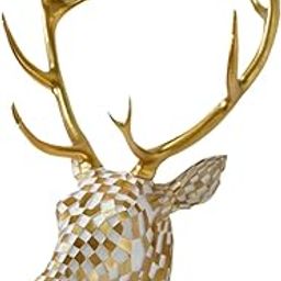 Deer Head Wall Mount Decor Resin Gift Wall Decoration for Living Room Indoor White Gold | Home & Garden | Yard, Garden & Outdoor Living | Garden D?©Cor | Statues & Lawn Ornaments-image-60