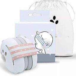 Indusoire Baby Ear Protector for Flight,Baby Travel Essentials,Infant Hearing Protection for Travel and Sleep, Adjustable Headband, Soft Comfortable Design(Pink)-image-5