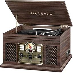 Victrola Nostalgic Classic Wood 6-in-1 Bluetooth Turntable Entertainment Center-18