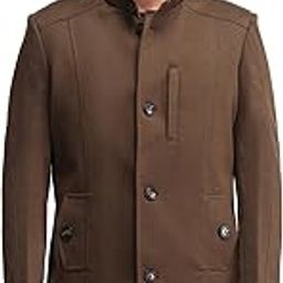 Brown Solid High neck Long Sleeve Casual Polyester Regular Fit Jacket-image-27