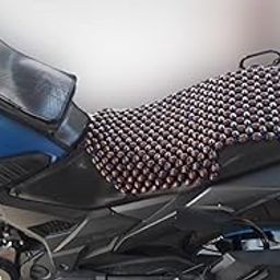 Q1 Beads BLCoffee Acupuncture Wooden Beads Bike Seat Cover Supports Sit Bones, Tailbone, and Buttock Muscles - Massager for Long Drives Air Cushion/Seat pad for All Bike- Pack of 1 (for Bike only)-image-31