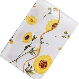 VELURA Wipe Clean PVC Vinyl Tablecloth Rectangule Table Cover Protector Sunflower|1 x Lunch Box|Tablecloths| Kitchen, Dining & Bar-image-46