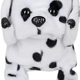Hamleys Pugs at Play Spotty Walking Talking Dog Soft Toy | Interactive Animal Soft Toys for Kids Age 3Y+ | Birthday Gift for Kids | Stuffed Puppy Plush Animal Toy | Battery Operated Toys, Black-White-image-9
