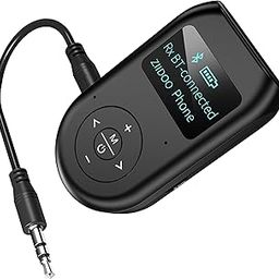 ZIIDOO Visible Bluetooth Transmitter and Receiver,3-in-1 Wireless Bluetooth Adapter with Display Screen,Low Latency Bluetooth 5.0 Audio Adapter for TV,PC,Car,Home Stereo System-image-94